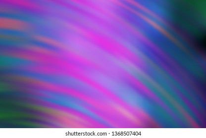 Light Pink, Green vector layout with curved lines. Creative illustration in halftone style with gradient. Colorful wave pattern for your design.