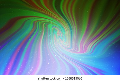 Light Pink, Green vector layout with cosmic stars. Blurred decorative design in simple style with galaxy stars. Pattern for astrology websites.