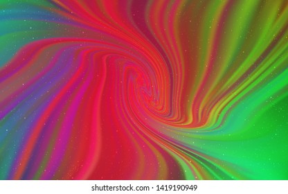 Light Pink, Green vector layout with cosmic stars. Space stars on blurred abstract background with gradient. Pattern for astrology websites.