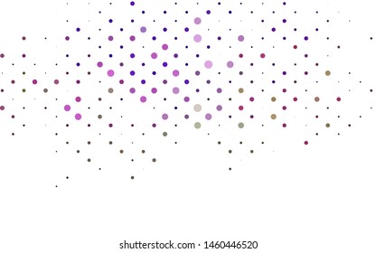 Light Pink, Green vector layout with circle shapes. Beautiful colored illustration with blurred circles in nature style. Template for your brand book.