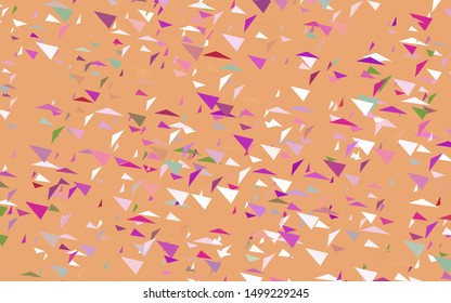 Light Pink, Green vector layout with lines, triangles. Decorative design in abstract style with triangles. Pattern for booklets, leaflets