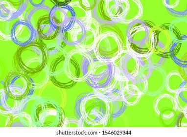 Light Pink, Green vector layout with circle shapes. Beautiful colored illustration with blurred circles in nature style. Design for poster, banner of websites.