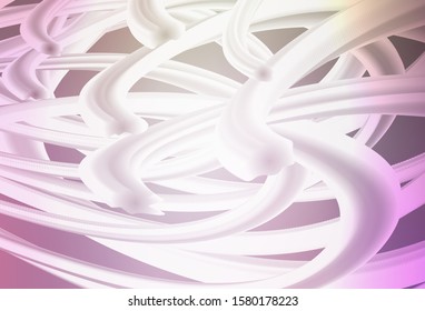 Light Pink, Green vector layout with curved lines. Brand new colorful illustration in simple style. The best colorful design for your business.