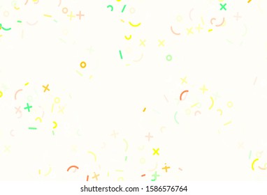 Light Pink, Green vector layout with algebra elements. Modern geometrical illustration with numerals. Pattern for ad, booklets, leaflets of education.