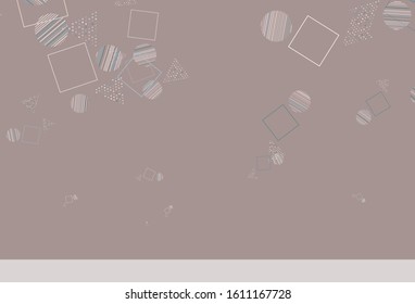 Light Pink, Green vector layout with circles, lines, rectangles. Illustration with colorful circles, triangles, rectangles. Pattern for booklets, leaflets