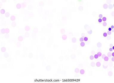 Light Pink, Green vector layout with circle shapes. Beautiful colored illustration with blurred circles in nature style. Pattern for futuristic ad, booklets.