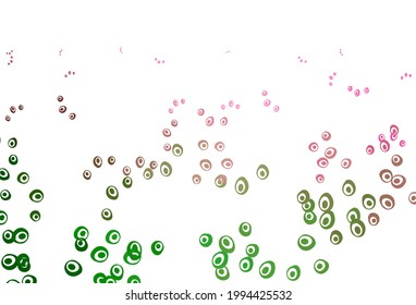 Light Pink, Green vector layout with circle shapes. Beautiful colored illustration with blurred circles in nature style. Pattern for ads, leaflets.