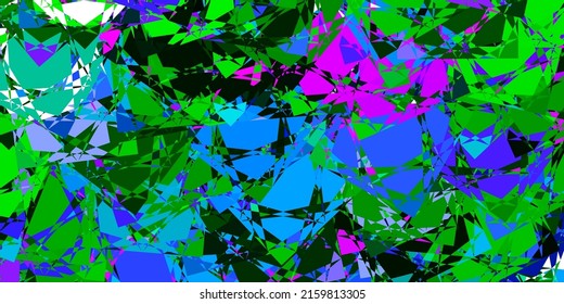 Light Pink, Green vector layout with triangle forms. Magnificent abstract illustration with triangular shapes , forms. An easy addition to your commertials.