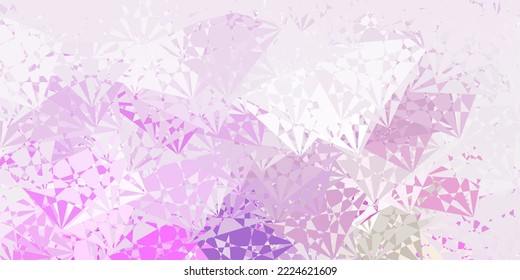 Diseño vectorial verde claro rosa con formas triangulares. Ilustración de material web con triángulos abstractos coloridos. Una adición fácil a sus comerciales.