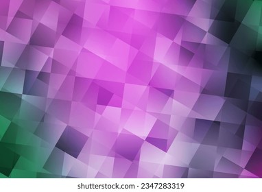 Light Pink, Green vector layout with lines, rectangles. Beautiful illustration with rectangles and squares. Pattern for commercials.