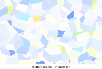Rosa claro, diseño de vector verde con formas hexagonales. Ilustración abstracta brillante en estilo hexagonal. Patrón para su anuncio, folletos.