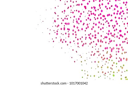 Light Pink, Green vector low poly background. A sample with a polygonal design. Illustration in polygonal style with repeating squares
