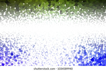 Light Pink, Green vector low poly background. A sample with a polygonal design. Illustration in polygonal style with repeating squares
