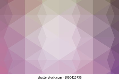 Light Pink, Green vector low poly cover. Elegant bright polygonal illustration with gradient. A new texture for your web site.