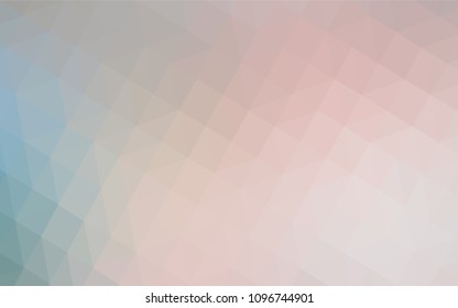 Light Pink, Green vector low poly layout. Shining polygonal illustration, which consist of triangles. Brand new design for your business.
