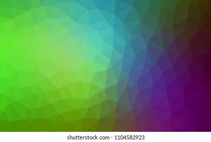 Light Pink, Green vector low poly layout. Polygonal abstract illustration with gradient. Triangular pattern for your design.
