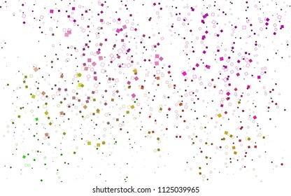 Light Pink, Green vector low poly background. A sample with a polygonal design. Illustration in polygonal style with repeating squares
