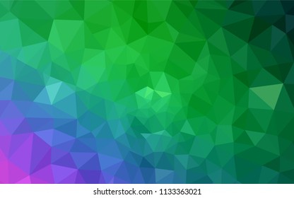 Light Pink, Green vector low poly texture. A completely new color illustration in a polygonal style. Triangular pattern for your design.