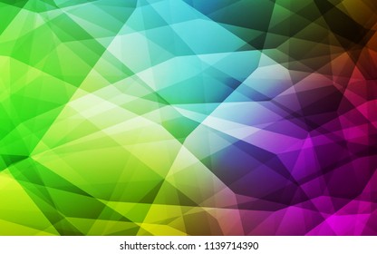 Light Pink, Green vector low poly layout. Modern abstract illustration with triangles. Brand new design for your business.