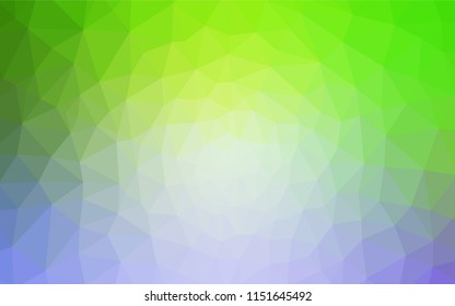 Light Pink, Green vector low poly texture. Polygonal abstract illustration with gradient. Brand new style for your business design.