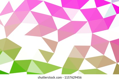 Light Pink, Green vector low poly low poly. Shining colored illustration in a Brand new style. The completely new template can be used for your brand book.