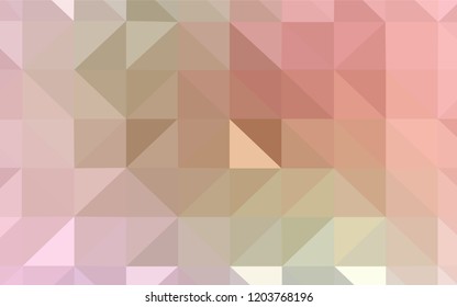 Light Pink, Green vector low poly cover. Creative geometric illustration in Origami style with gradient. Completely new template for your banner.