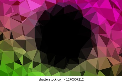 Light Pink, Green vector low poly texture. Colorful abstract illustration with gradient. Brand new design for your business.
