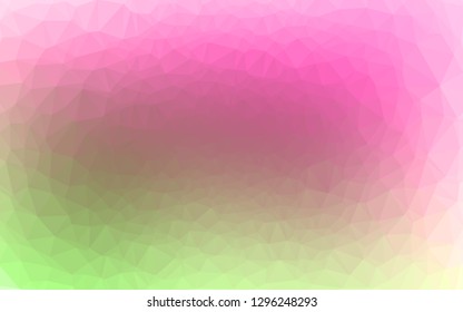 Light Pink, Green vector low poly cover. Geometric illustration in Origami style with gradient. Brand new design for your business.