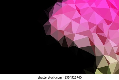 Light Pink, Green vector low poly texture. Colorful abstract illustration with gradient. Triangular pattern for your business design.