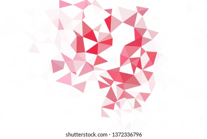 Light Pink, Green vector low poly layout. A sample with polygonal shapes. New template for your brand book.
