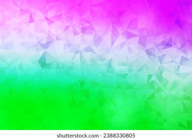 Pink claro, vector verde baja textura de poli. Ilustración colorida en estilo abstracto con triángulos. Nuevo diseño para su negocio.