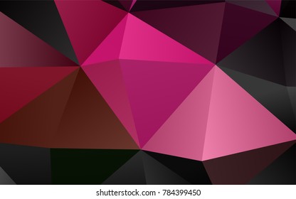 Light Pink, Green vector low poly template. Shining colored illustration in a brand-new style. The completely new template can be used for your brand book.