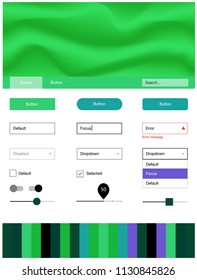 Light Pink, Green vector Material Design Kit with liquid shapes. Colorful abstract illustration with gradient lines. This sample is for your landing page.