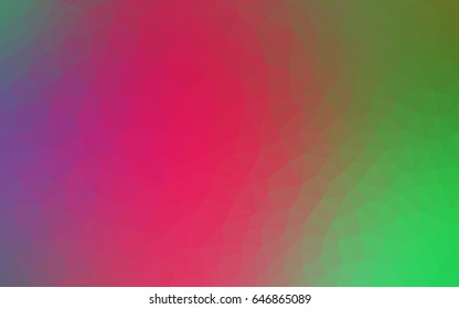 Light Pink, Green vector modern geometrical abstract background. Texture, new background. Geometric background in Origami style with gradient. 