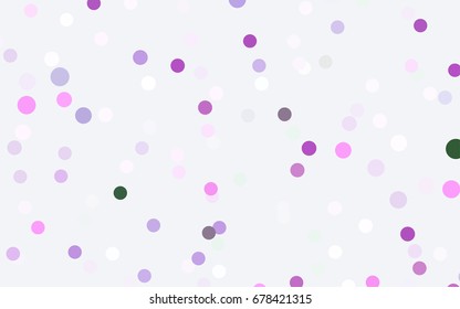 Light Pink, Green vector modern geometrical circle abstract background. Dotted texture template. Geometric pattern in halftone style with gradient. 