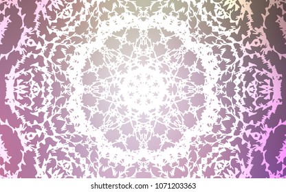 Light Pink, Green vector natural abstract background. Blurred decorative design in Indian style with lines drown by child. The completely new template can be used for your brand book.