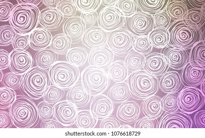 Light Pink, Green vector natural abstract pattern. Shining colored illustration with roses in doodle style. The completely new template can be used for your brand book.