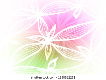 Light Pink, Green vector natural elegant texture. Geometric doodle illustration in Origami style with gradient. The textured pattern can be used for website.