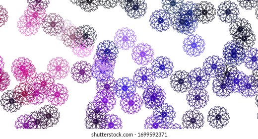 Light Pink, Green vector natural backdrop with flowers. Illustration with abstract colorful flowers with gradient. Smart design for wrapping, wallpapers.