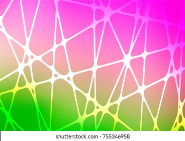Light Pink, Green vector natural elegant template. Blurred decorative design in Indian style with Zen tangles. The pattern can be used for coloring books and pages for kids.