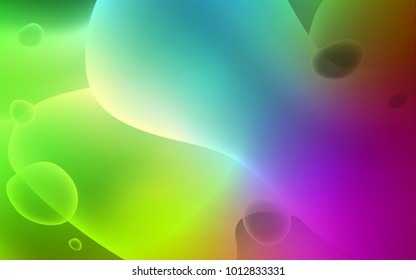Light Pink, Green vector pattern with lava shapes. Glitter abstract illustration with wry lines. Textured wave pattern for backgrounds.