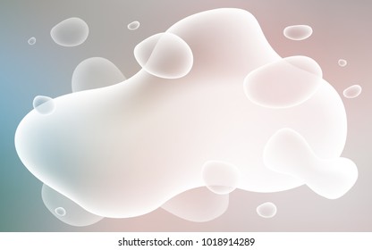 Light Pink, Green vector pattern with bubble shapes. Brand-new colored illustration in memphis style with gradient. A completely new template for your business design.