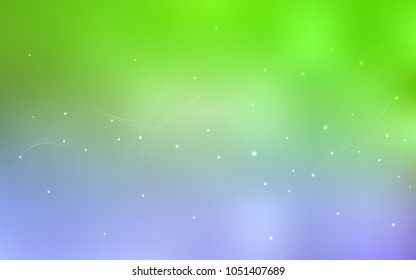 Light Pink, Green vector pattern with spheres. Glitter abstract illustration with blurred drops of rain. Pattern can be used as texture of water, rain drops.