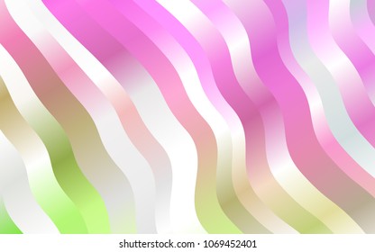 Light Pink, Green vector pattern with lamp shapes. Creative geometric illustration in marble style with gradient. The best blurred design for your business.