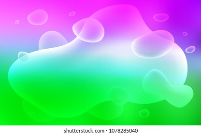 Light Pink, Green vector pattern with lava shapes. A completely new color illustration in memphis style. Pattern for your business design.