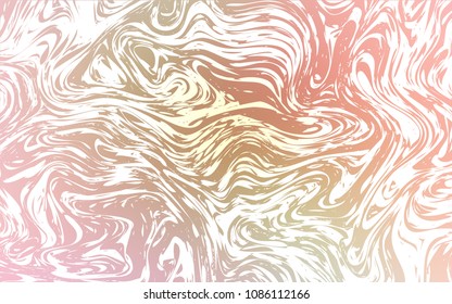 Light Pink, Green vector pattern with curved circles. Modern gradient abstract illustration with bandy lines. A completely new template for your business design.