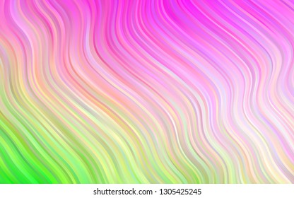 Light Pink, Green vector pattern with bubble shapes. Colorful abstract illustration with gradient lines. A completely new marble design for your business.