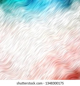 Light Pink, Green vector pattern with curves. Bright illustration with gradient circular arcs. Pattern for ads, commercials.