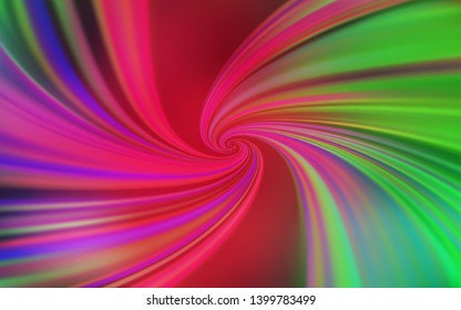 Light Pink, Green vector pattern with wry lines. Colorful illustration in simple style with gradient. New composition for your brand book.