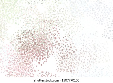 Light Pink, Green vector pattern with random forms. Illustration with colorful gradient shapes in abstract style. Modern design for your business card.